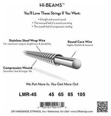 Cordas para baixo DR Strings LMR-45 Cordas para baixo - 3