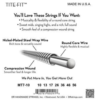 Struny pro elektrickou kytaru DR Strings Tite-Fit MT7-10 Struny pro elektrickou kytaru - 4