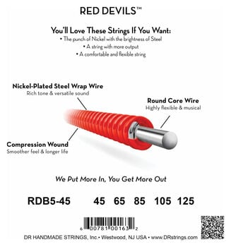 Struny pro 5-strunnou baskytaru DR Strings RDB5-45 Struny pro 5-strunnou baskytaru - 4