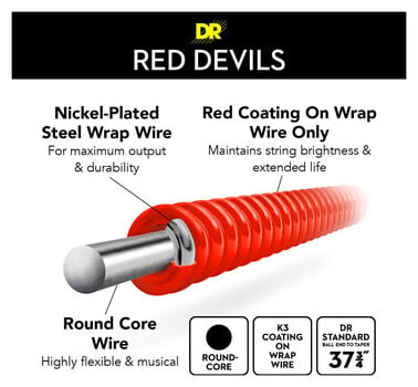 Struny pro 5-strunnou baskytaru DR Strings RDB5-45 Struny pro 5-strunnou baskytaru - 5