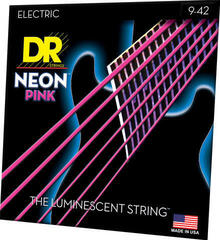 Cordas para guitarra elétrica Mi DR Strings NPE-9 Neon Cordas para guitarra elétrica Mi - 1