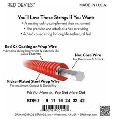 E-guitar strings DR Strings RDE-9 E-guitar strings - 3