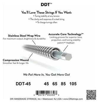 Struny pro baskytaru DR Strings DDT-45 Struny pro baskytaru - 4