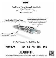 Žice za 5 žičanu bas gitaru DR Strings DDT5-55 Žice za 5 žičanu bas gitaru - 3