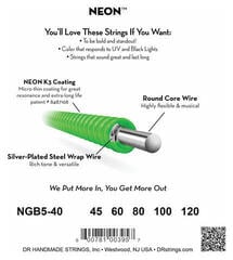 Струни за 5-струнна бас китара DR Strings NGB5-40 Струни за 5-струнна бас китара - 3