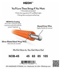 Cordas para baixo DR Strings NOB-45 Cordas para baixo - 3