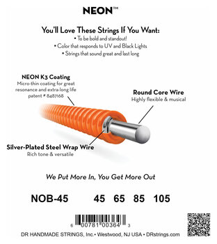 Žice za bas gitaru DR Strings NOB-45 Žice za bas gitaru - 4