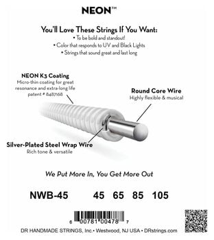 Struny pro baskytaru DR Strings NWB-45 Struny pro baskytaru - 4