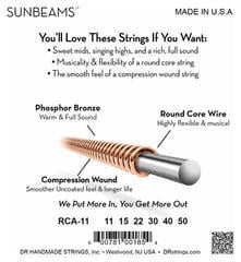 Struny pre akustickú gitaru DR Strings RCA-11 Sumbeams Struny pre akustickú gitaru - 3
