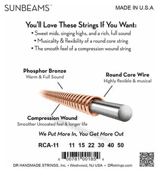 Struny pro akustickou kytaru DR Strings RCA-11 Sumbeams Struny pro akustickou kytaru - 4