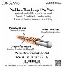 Струни за акустична китара DR Strings RCA-12 Sumbeams Струни за акустична китара - 3