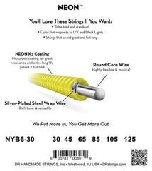 Cuerdas de bajo DR Strings Neon Hi-Def NYB6-30 Cuerdas de bajo - 3