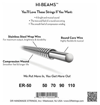 Bass guitar strings DR Strings ER-50 Bass guitar strings - 4