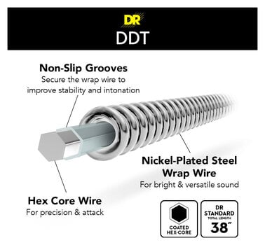 E-guitar strings DR Strings DDT-10 E-guitar strings - 5