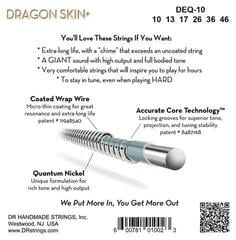 Žice za električnu gitaru DR Strings Dragon Skin+ Coated Medium 10-46 Žice za električnu gitaru - 3