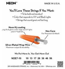 Snaren voor elektrische gitaar DR Strings Neon Hi-Def NOE7-10 Snaren voor elektrische gitaar - 3