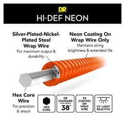 Snaren voor elektrische gitaar DR Strings Neon Hi-Def NOE7-10 Snaren voor elektrische gitaar - 4