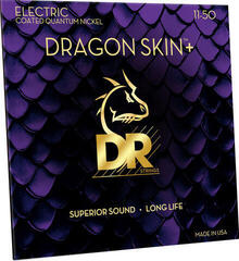 Cordas para guitarra elétrica Mi DR Strings Dragon Skin+ Coated Heavy 11-50 Cordas para guitarra elétrica Mi - 2