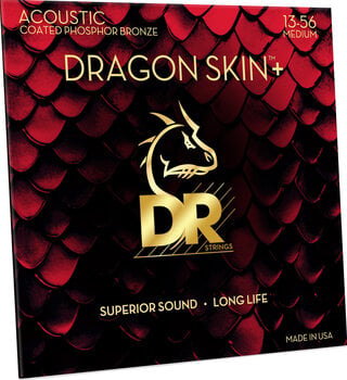 Kitarrikeeled DR Strings Dragon Skin+ Coated Phospore Bronze Medium Kitarrikeeled - 3