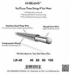 Cordas para baixo DR Strings LR-40 Cordas para baixo - 3