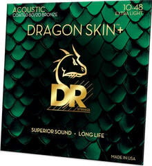 Gitaros stygos DR Strings Dragon Skin+ Coated 80/20 Extra Light Gitaros stygos - 1