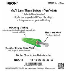Corzi chitare acustice DR Strings NGA-11 HiDef Neon Corzi chitare acustice - 3