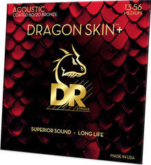 Guitar strings DR Strings Dragon Skin+ Coated 80/20 Medium Guitar strings - 1
