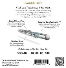 Žice za bas gitaru DR Strings Dragon Skin+ Coated Steel Light 40-100 Žice za bas gitaru - 3