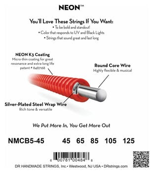 Struny pro 5-strunnou baskytaru DR Strings MCB5-45 Struny pro 5-strunnou baskytaru - 4