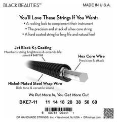 Sähkökitaran kielet DR Strings Black Beauties BKE7-11 Sähkökitaran kielet - 3