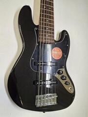 6-strenget basguitar Fender Squier Affinity Series Jazz Bass VI LRL Black Metallic 6-strenget basguitar (Så godt som nyt) - 1