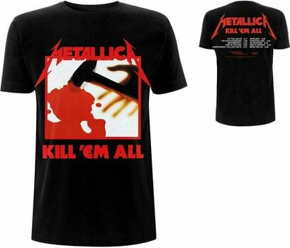 Skjorte Metallica Skjorte Unisex Kill 'Em All Tracks Unisex Black M - 2