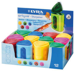 Sacapuntas Lyra Groove Jumbo Barrel Sharpener Twin Hole Sacapuntas Assorted - 1