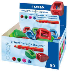 Sacapuntas Lyra Groove Triple 1 Sharpener Single Hole Sacapuntas Assorted - 1
