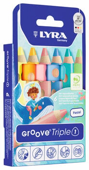 Olovka u boji Lyra Groove TripleOne Ergonomic Triangular 3-In-1 Сет бојица Pastel Colors 6 Ком - 2