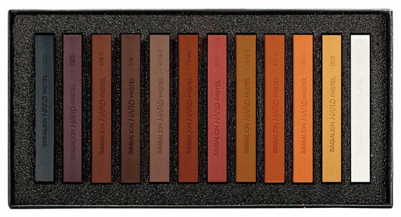 Soft Pastel Lyra Polycrayons Set of Carré Pastels Browns 12 pcs - 2
