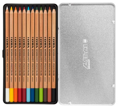 Crayon de couleur Lyra Rembrandt Polycolor Metal Box Coffret crayons de couleur Mélange 12 pcs - 3