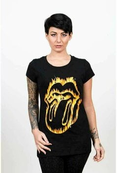 T-Shirt The Rolling Stones T-Shirt Flaming Tongue Black S - 2