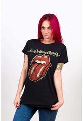 T-Shirt The Rolling Stones T-Shirt Plastered Tongue Womens Black S - 1