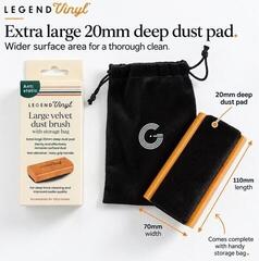 Pensulă pentru înregistrări LP Legend Vinyl LV34 Large Velvet Dust Brush With Storage Bag Perie - 1