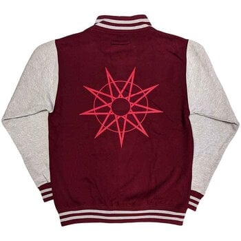 Chaqueta Slipknot Chaqueta 9 Point Star (Back Print) Maroon Red & Grey S - 2