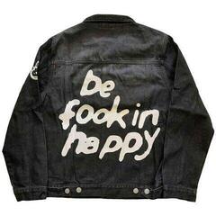 Chaqueta Yungblud Be Fooking Happy (Back & Sleeve Print) Black Denim - 1