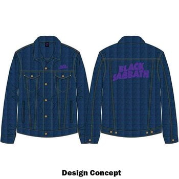 Chaqueta Black Sabbath Chaqueta Wavy Logo (Back Print) Denim Blue 2XL - 3