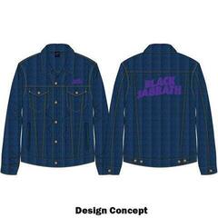 Jacket Black Sabbath Jacket Wavy Logo (Back Print) Denim Blue XL - 2
