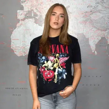 T-skjorte Nirvana In Utero Vintage Collage (Stone Wash) Black XL T-skjorte - 2