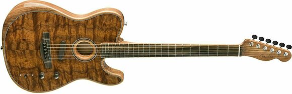 Guitarra eletroacústica especial Fender American Acoustasonic Telecaster Koa - 4