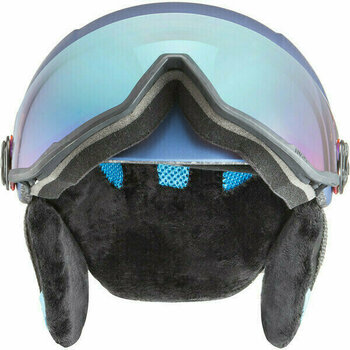 Ski Helmet UVEX Hlmt 400 Visor Style Navy Blue Mat 58-61 cm Ski Helmet - 3