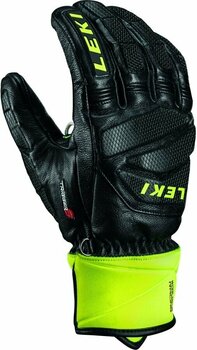 Ski Gloves Leki Worldcup Race Downhill S Black/Ice Lemon 10 Ski Gloves - 2