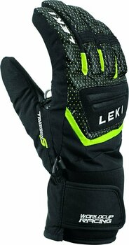 Ski Gloves Leki Worldcup S Junior Black/Ice Lemon 8 Ski Gloves - 2