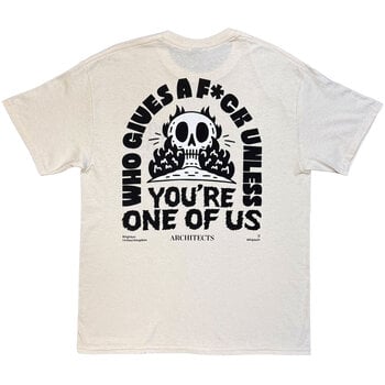 T-Shirt Architects Whiplash Who Gives A Fuck (Back Print, Ex-Tour) Short Sleeve T-Shirt Natural XL - 2